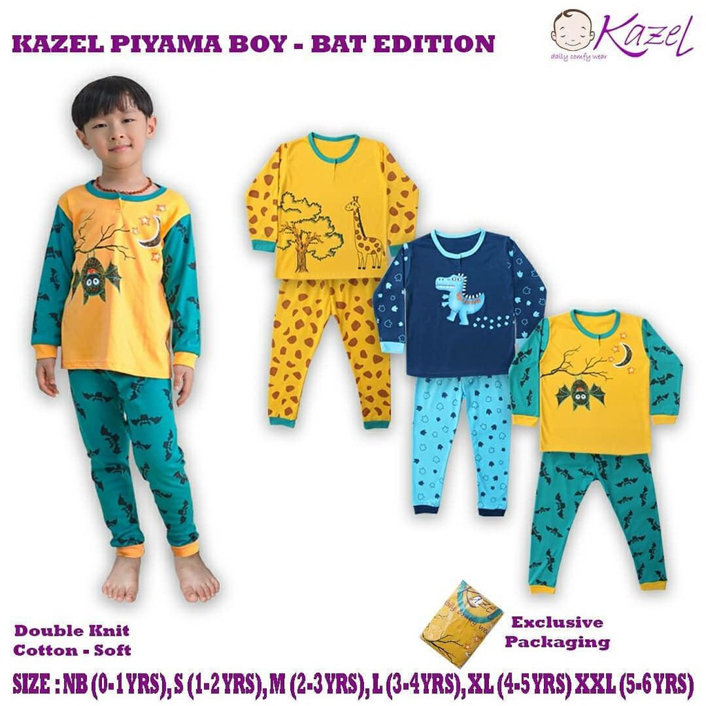 Kazel Piyama Tangan Panjang Boy 3Set - KZL PTPBS