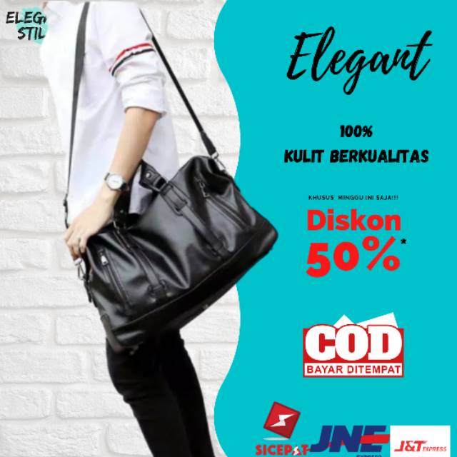 COD A114 Tas Travel Kulit Pria Tas Selempang Pria Kulit Tas Kulit Pria Tas Traveling Kulit Cowok
