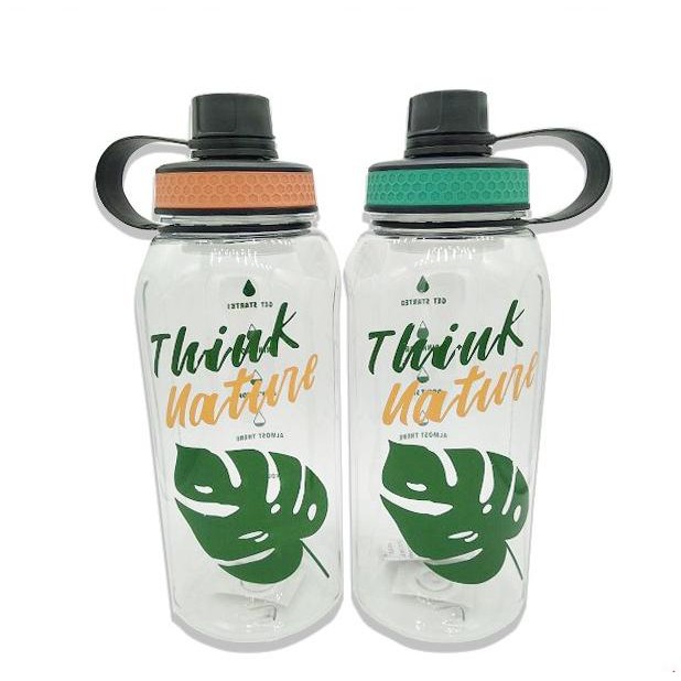 [Gratis Bubble] Botol Minum Tebal Anti Pecah Olahraga 2Liter Botol Minum Think Nature 2L - Botol Set 4 in 1- Drink Bottle