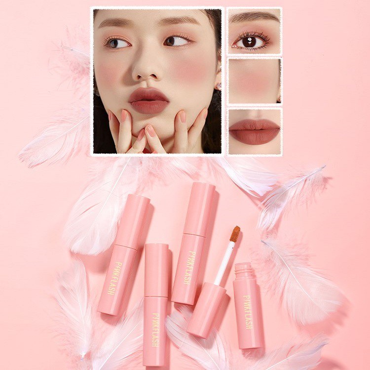 PINKFLASH OhMyKissAiry Kiss Air Matte Liquid Lipstick Waterproof Lip &amp; Cheek Tint Double Use Cruel | BPOM| LIPTINT