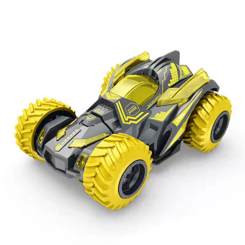 Mainan Mobil Pull Back Cars Monster Truck Turnable Head Vehicles 360 Turn Shockproof Inertia Cars Friction Powered Push and Go Toy Cars