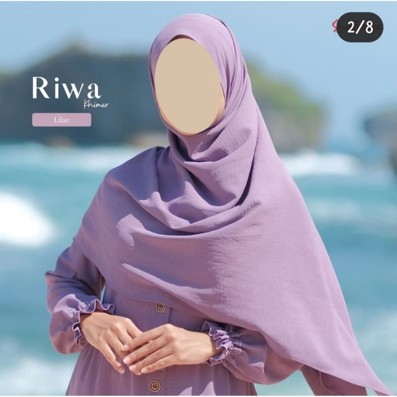pashmina riwa shafeeya rayon crinkle pashimina ungu lilac
