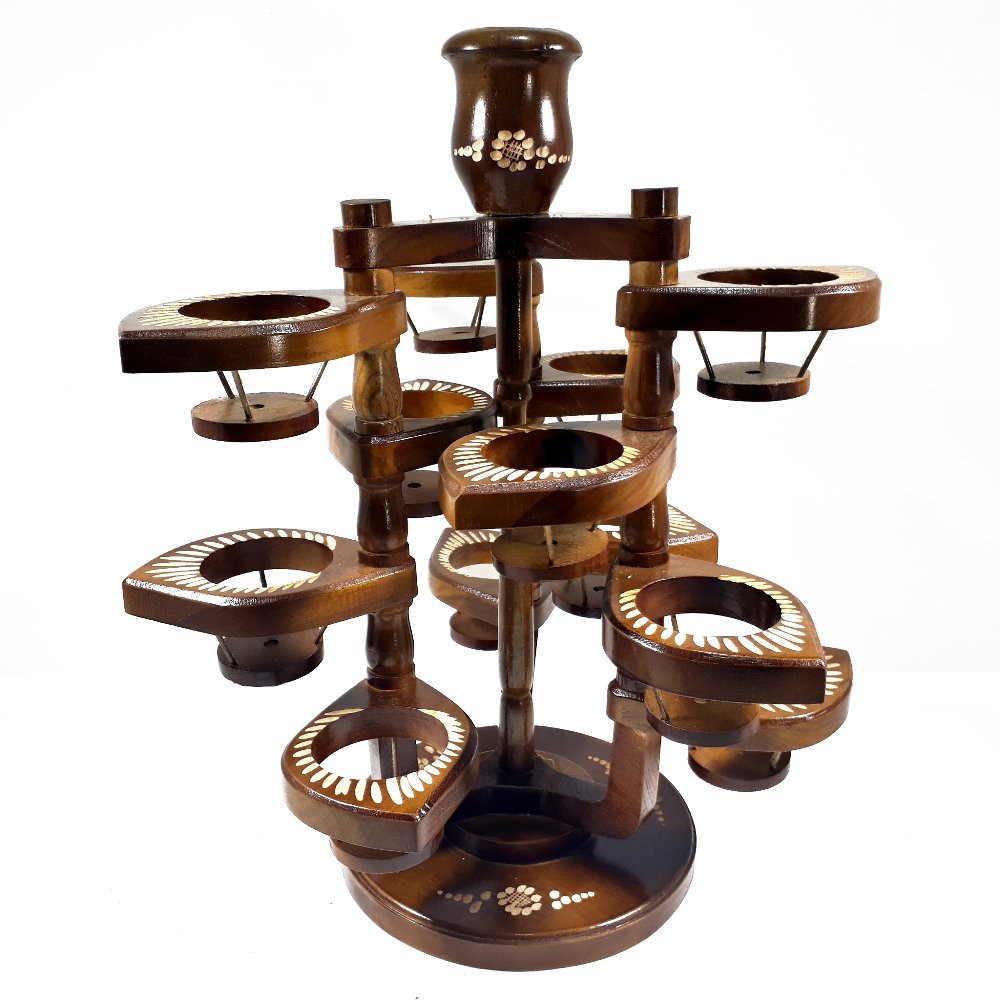 Tempat Aqua Gelas Kayu Model Bonsai Unik