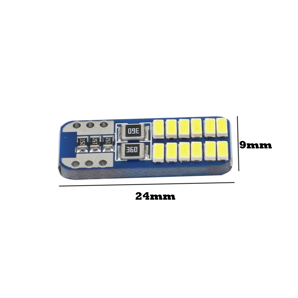 T10 Led Bulb 194 W5W 24SMD Chipset Lampu LED untuk Mobil Courtesy Dome Peta Pintu Plat Cahaya