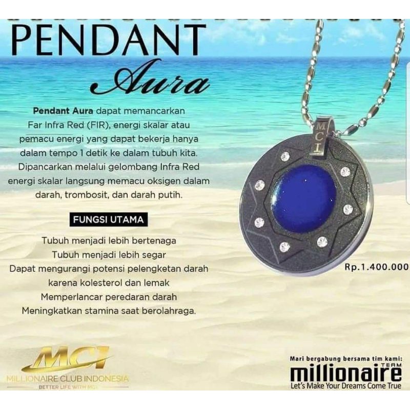 KalungPendantAuraOriginalMCI,%Asli