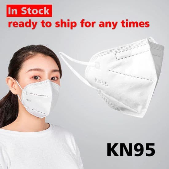 Masker Medis Kesehatan Murah KN95 5 Ply Hitam Putih Alat Perlindungan Anti Virus Aman Higienis