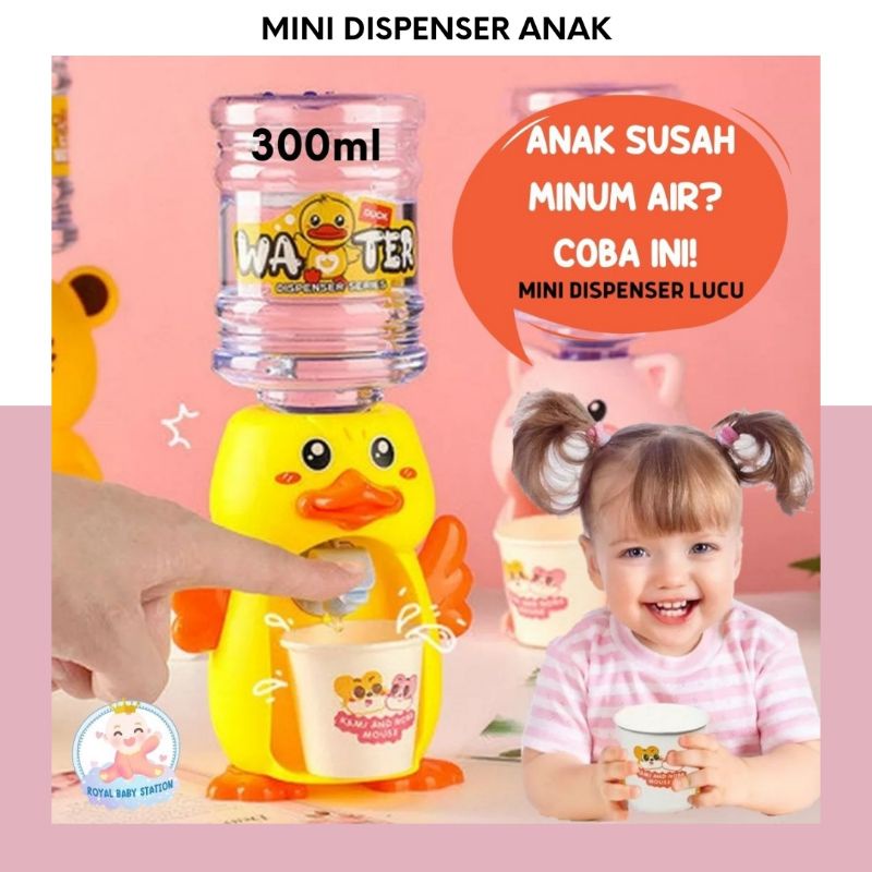 Dispenser Mini Galon Portable Karakter Lucu Botol Minum Anak