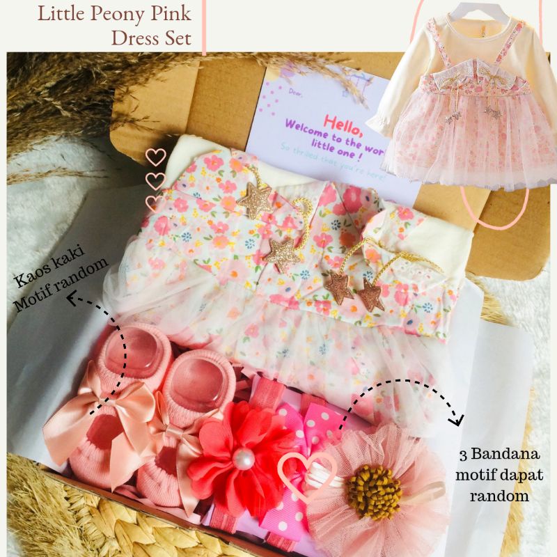 KADO BAYI HAMPERS BABY SET DRESS TUTU BANDANA HADIAH KELAHIRAN NEWBORN BABY GIFT