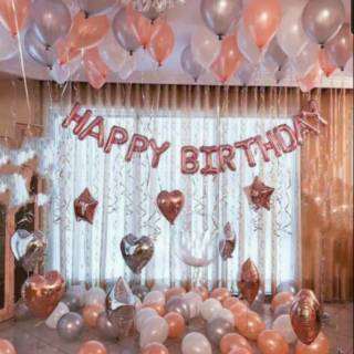 Paket Set Dekorasi Ulang Tahun Warna Rose Gold Set Paket Set Dekorasi Ulang Tahun Warna Rose Gold Set