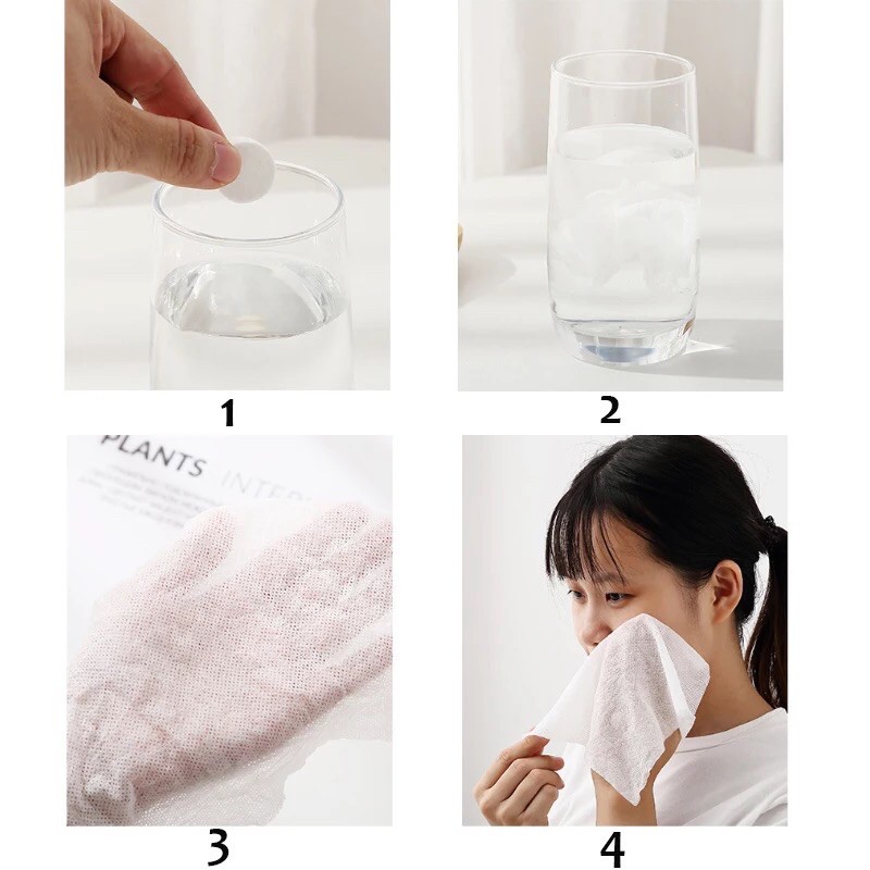 Disposable Compressed Towel Handuk Wajah Mini Kompres Sekali Pakai compressed disposable Towel Travel Facial Makeup remover