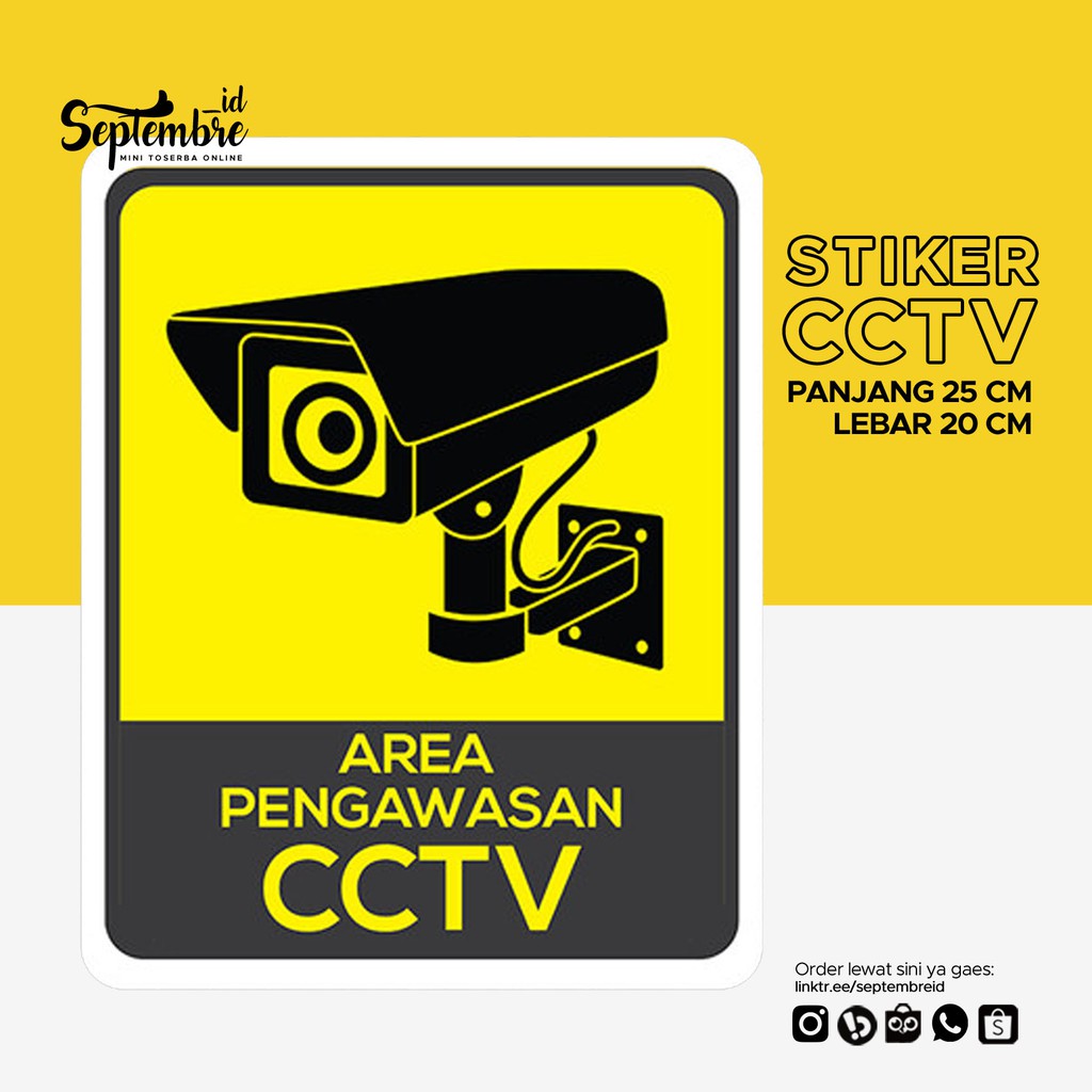 

Stiker CCTV Stiker Keamanan Sticker CCTV Sticker Keamanan 25x20 cm Stiker Area Pengawasan CCTV