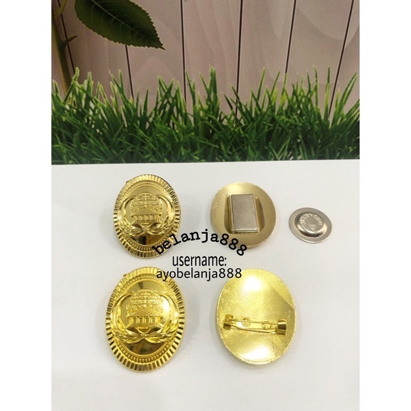 Pin korpri tumpuk oval model magnet||model peniti satuan