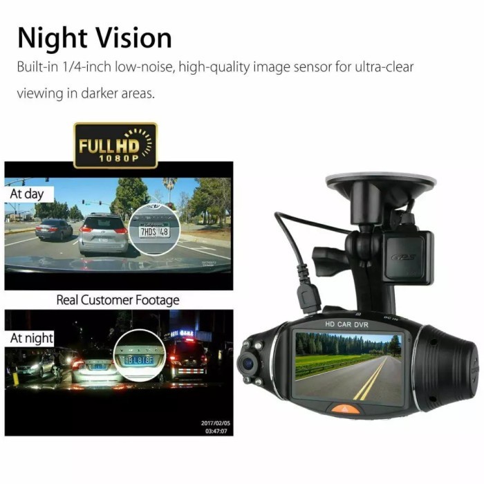 NA-DVR Kamera Mobil Dual Camera HD GPS G Sensor Night Vision R310