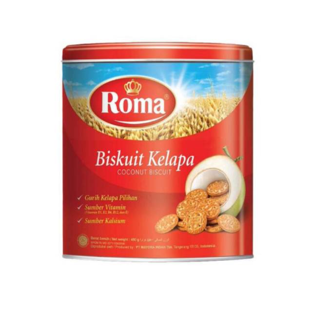 Biskuit Kaleng Roma Kelapa dan Nissin 450gr