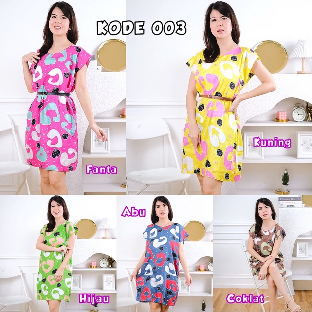 Godiva96 - DASTER MIDI RAYON BALI / DASTER IBU MURAH TERKINI BAHAN SEJUK / BUSUI / PIYAMA / BAJU TIDUR WANITA MEDAN