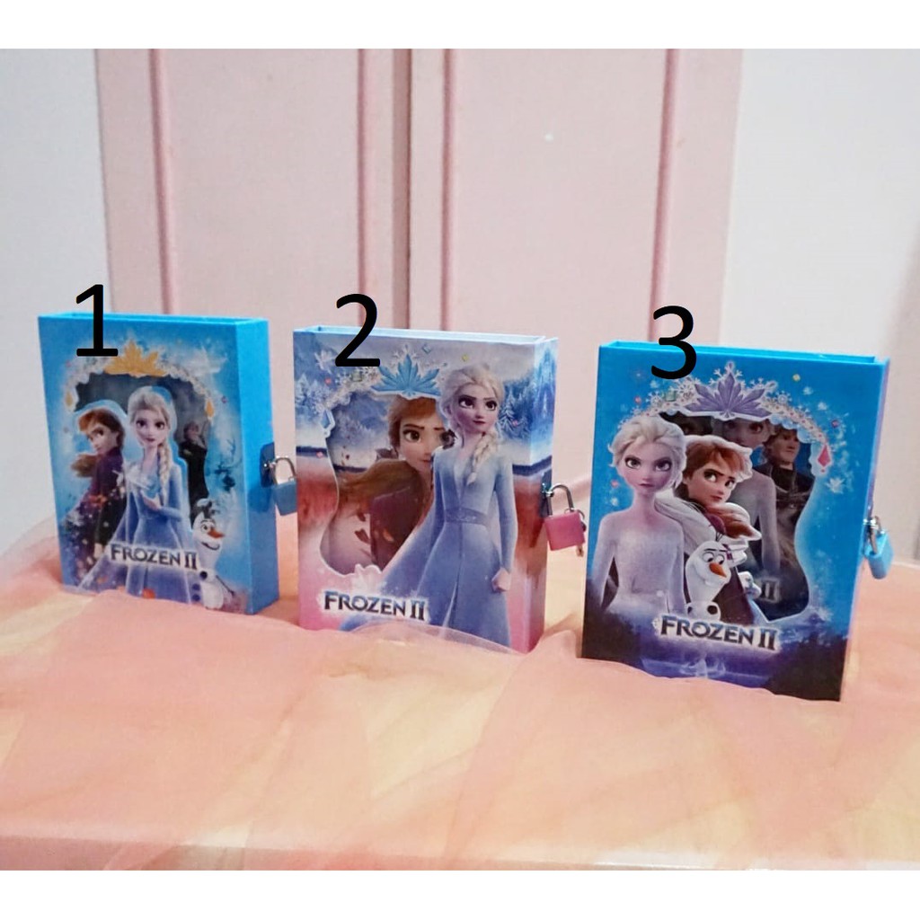 BUKU DIARY GEMBOK FROZEN DISNEY JURNAL RAHASIA IMUT LUCU TERMURAH UNIK BUKU JURNAL TULIS LUCU IMPORT