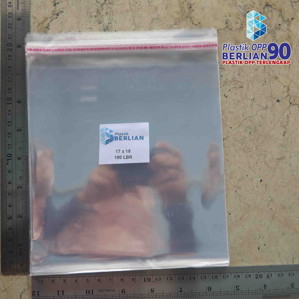 

17X18 CM PLASTIK OPP (SEAL/LEM) TEBAL 20 MIC ASLI / PLASTIK KEMASAN