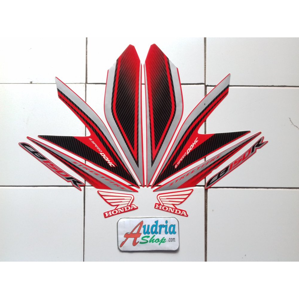 Variasi Striping Stiker Motor Honda CB 150R SE 2016 Merah
