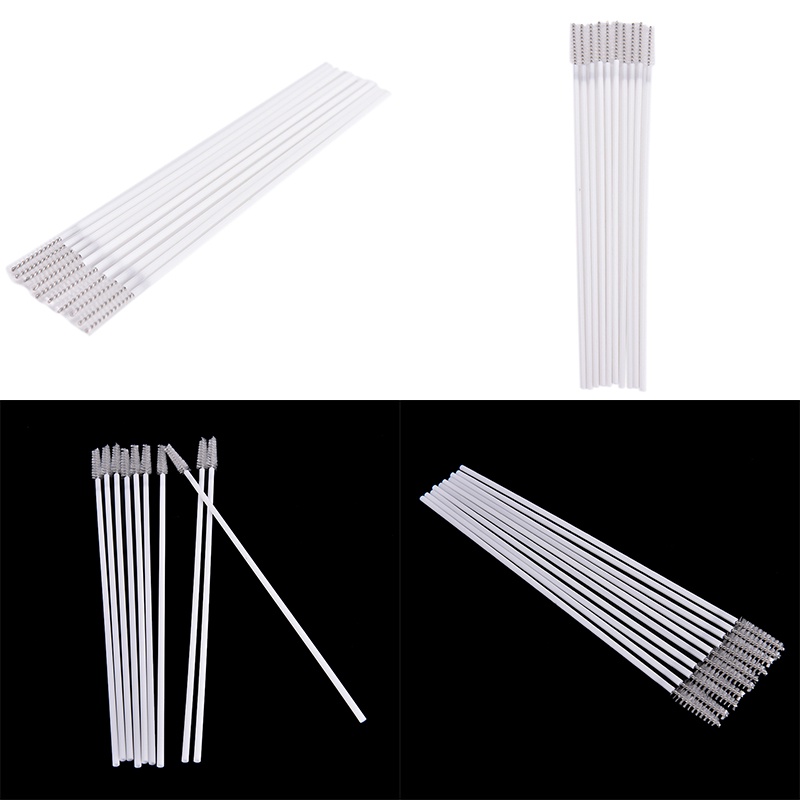 【Theredsunrisesiwy.id】New 10pcs Stainless Steel Straw Reusable Washable Cleaner Cleaning Brush