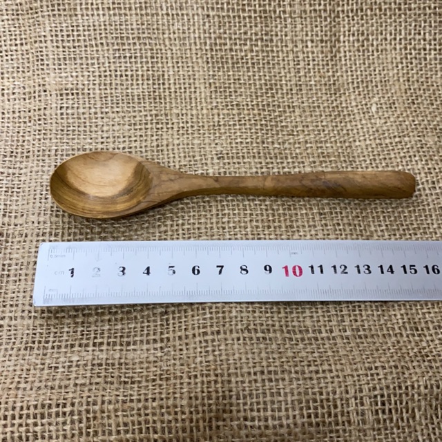 Sendok Makan Kayu Corak 15cm / Wooden Spoon