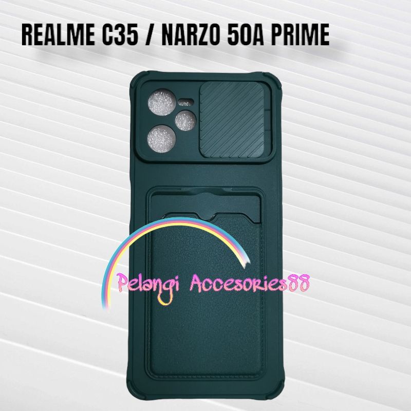 CASE REALME C35 / NARZO 50A PRIME CASE SOFTCASE SLEDING WARNA WARNI SLOT CARD