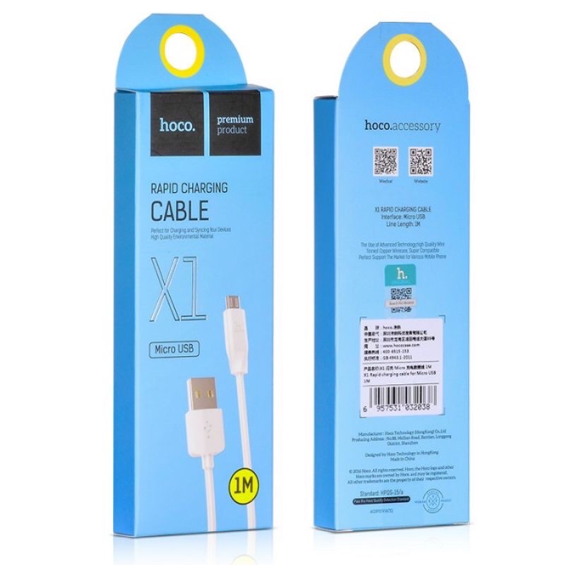 Kabel Data Kd Hoco X1 Micro Dan Type C USB Charging Cable 1m - MICRO