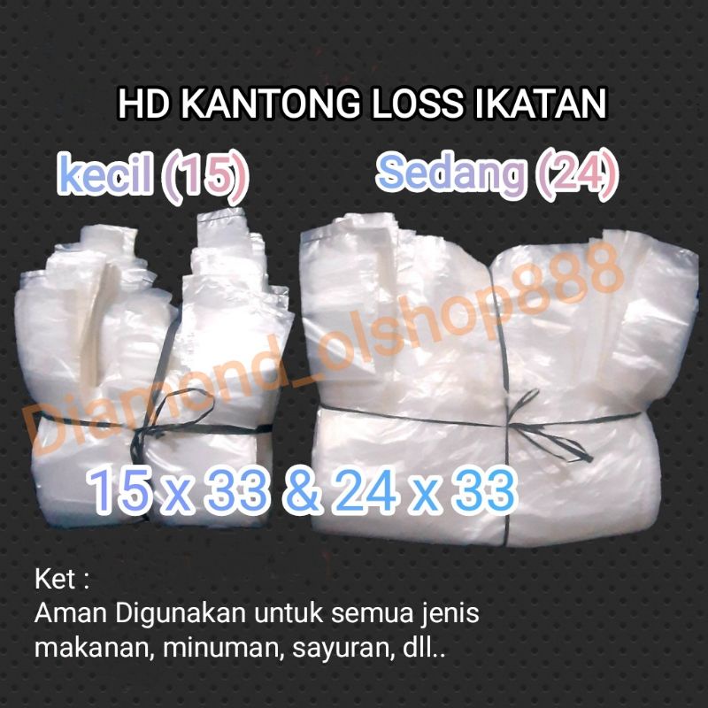 Kantong Kresek Kiloan Loss Bening / Hd Kantong Bening Loss Ikatan Foodgrade