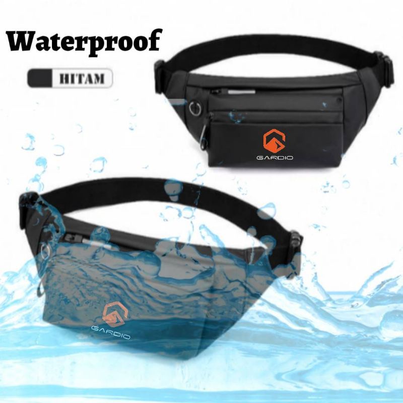 WAISTBAG PRIA WATERPROOF POUCHBAG ANTI AIR WAISTBAG DISTRO TAS SELEMPANG DISTRO TAS SLEMPANG