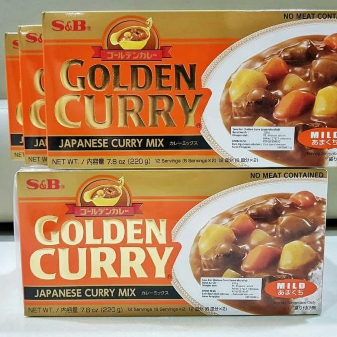 golden curry S&B / merah / bumbu kari jepang 220 gram