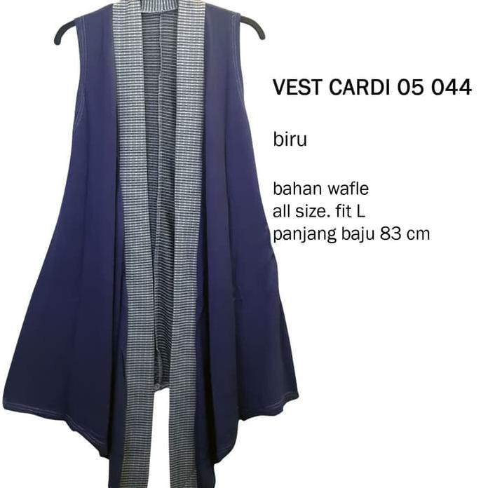 Vest Cardigan Wanita - Abu-Abu Muda