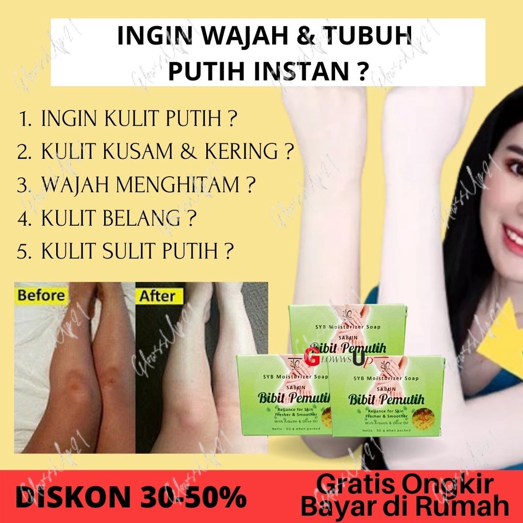 SABUN BIBIT PEMUTIH BADAN PERMANEN SABUN BATANG 50GR BPOM SABUN BIBIT ORIGINAL