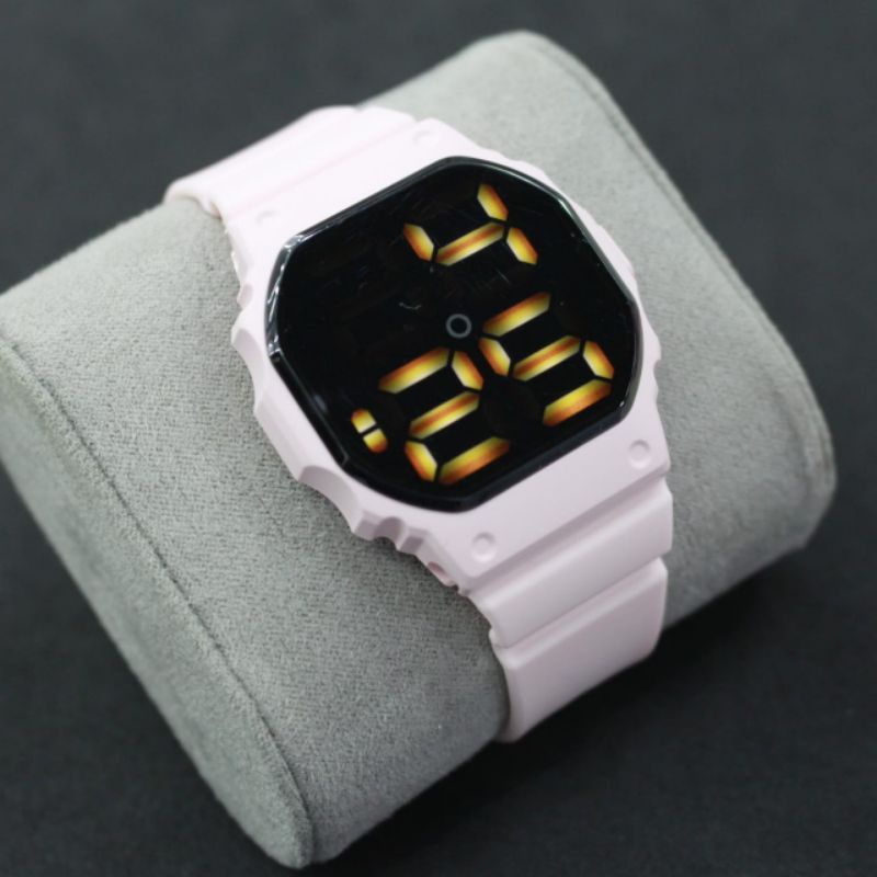 Jam led watch octagon free GIFT box