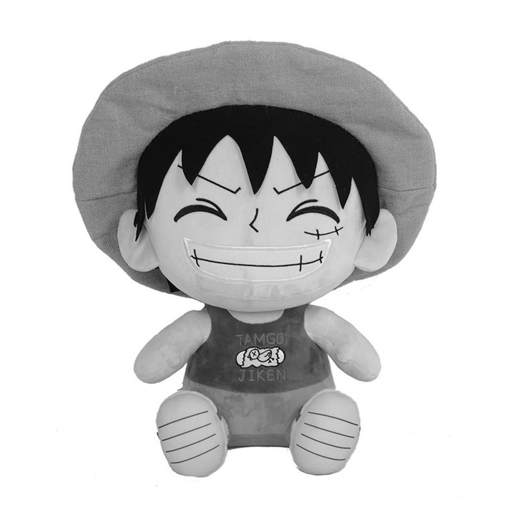 REBUY Rebuy Monkey D Luffy Lucu 25 cm Pet Bantal Hadiah Anak Katun PP Lembut Mainan Mewah