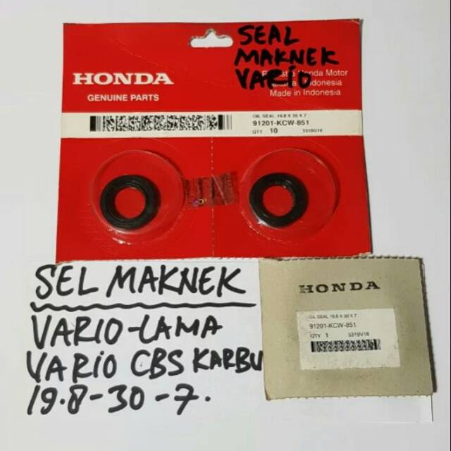 91201-KCW-851 HGP AHM 100% ORIGNAL Oil Seal 19.8x30x7 SEAL MAGNET VARIO 110 KARBU 91201KCW851
