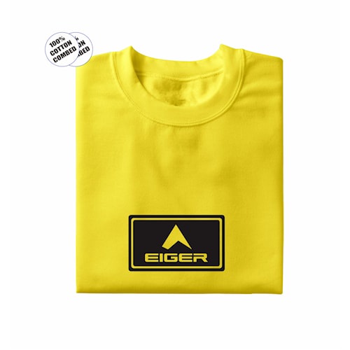 [COD] Kaos Pria | Kaos Cowok Lengan Pendek Kuning Kotak Hitam | New Style | Fashion Cowok Cewek | At