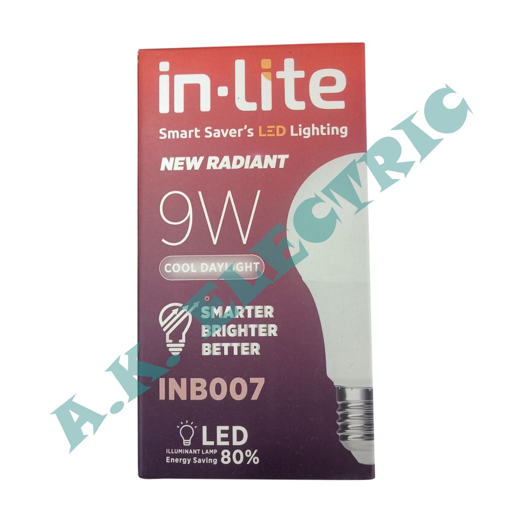 Bohlam Lampu LED 9W 9 W 9WATT 9 WATT INLITE IN-LITE