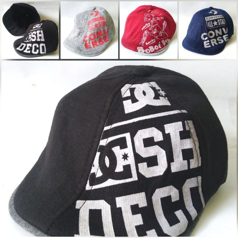 TOPI BARET ANAK BAYI/TOPI PET/TOPI FLAT CAP/TOPI PET ANAK/COPET ANAK/FLAT CAP MURAH/TOPI KODOK ANAK