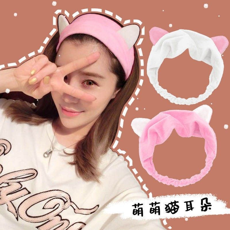 Headband Kuping Kucing Import Korea Bandana Bando Motif Hairband Lucu Kucing