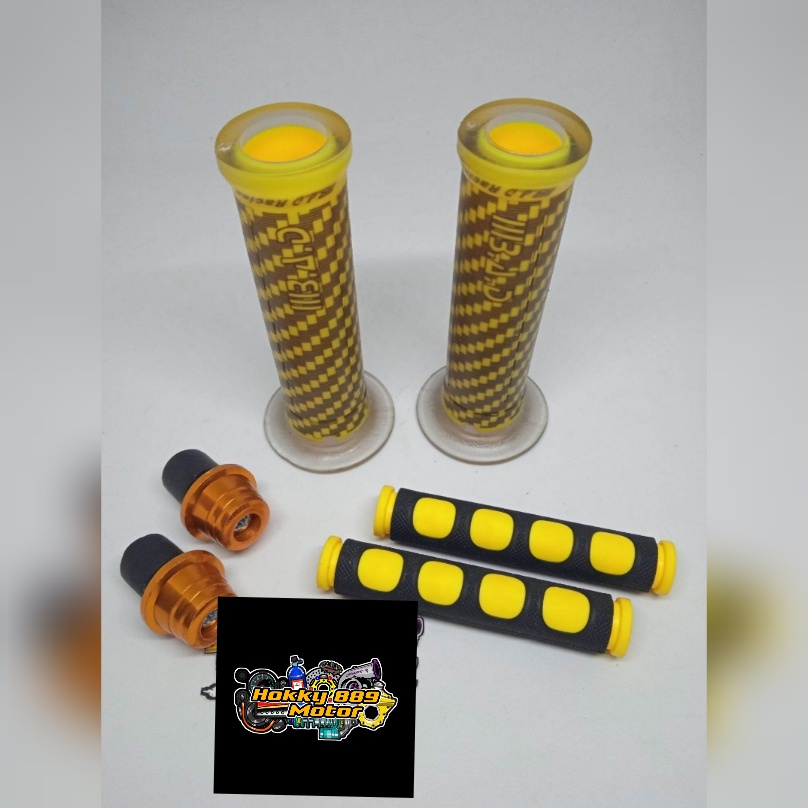 PAKET 3IN1 MURAH #GRIP KARBON+JALU STANG MINI+KARET HENDEL REM# UNIVERSAL SEMUA JENIS MOTOR