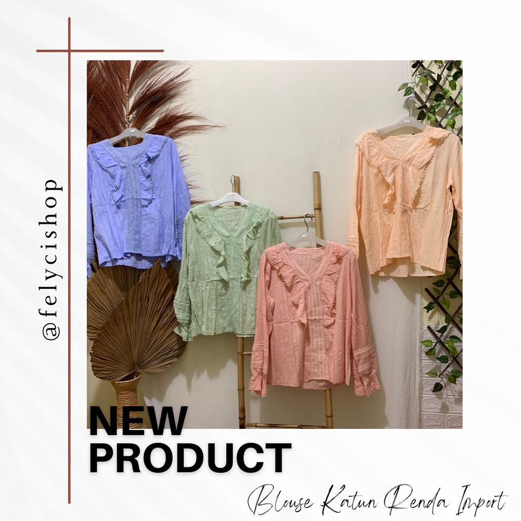 BLOUSE BRUKAT MOTIF RENDA