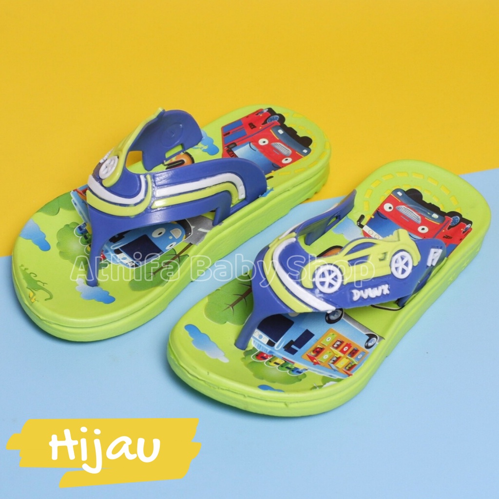 Sandal Jepit Anak Laki Cowo Cowok Sendal Japit Bayi Balita Karakter Tayo Umur Usia 2 3 4 5 Tahun Size 24-29