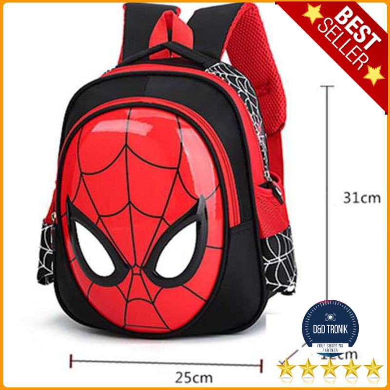 KAFVNIE Tas Ransel Sekolah Anak Backpack Model Spiderman Tipe 1801 Grab Medan