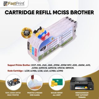 Cartridge Refill Mciss Kosongan Brother Dcp J125 J140 J265 J315w J515w Mfc J220 J265w J410 J415w Shopee Indonesia