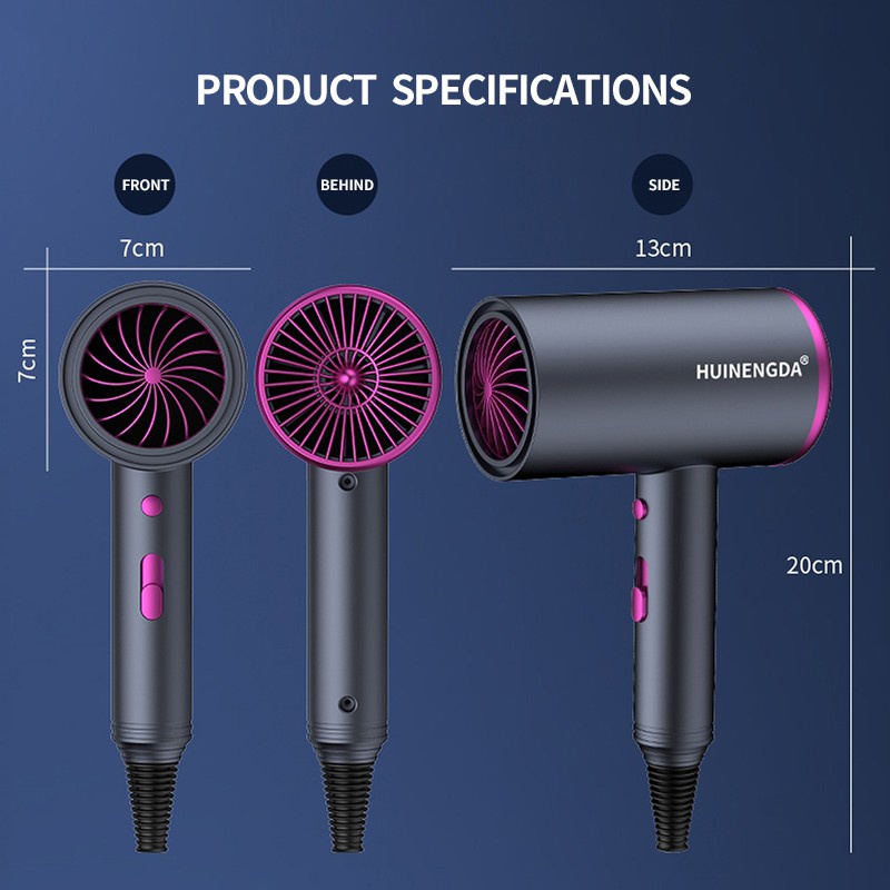 Hair Dryer Ion Negatif Suhu Konstan Panas Dan Dingin Portable Untuk Perawatan Rambut