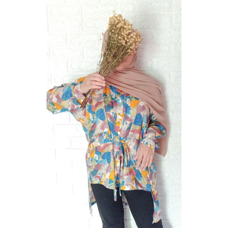 KEMEJA WANITA - KEMEJA MOTIF BIGSIZE RAYON