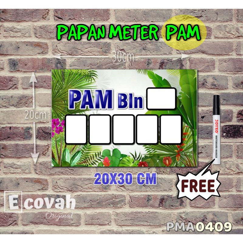 

Ecovah Papan Meter Listrik PLN PAM motif Unik - Tropical 09