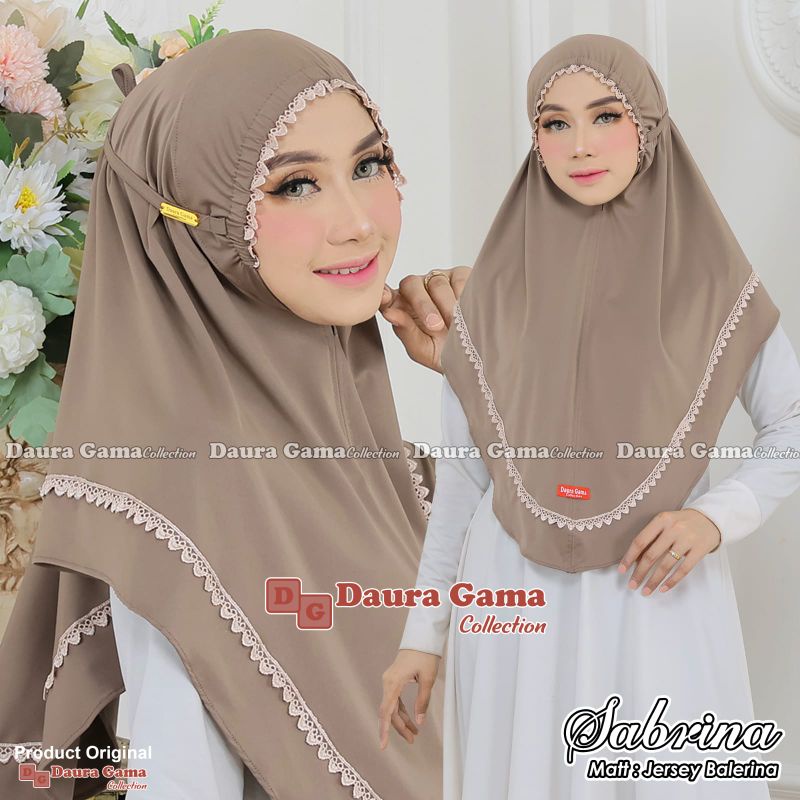 [Ori Dauragama ] SABRINA ••hijab instan jersey balerina••hijab bergo serut tali renda