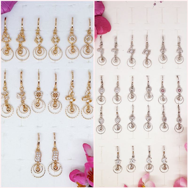 lusinan anting random ya isi 12 pasang campur