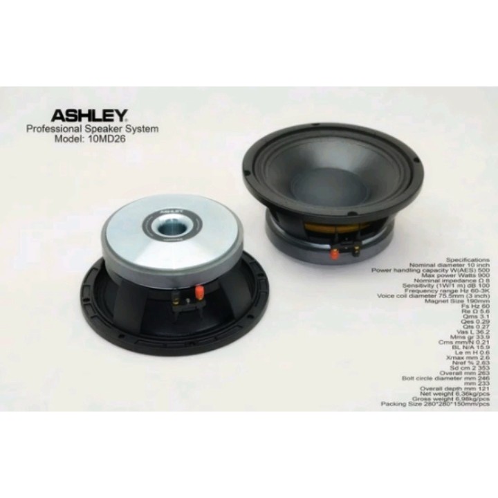 Speaker 10 inch ashley 10 MD 26 original
