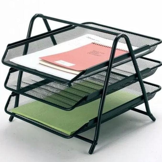 

BOLEH DROPSHIP Rak besi kertas 3 susun